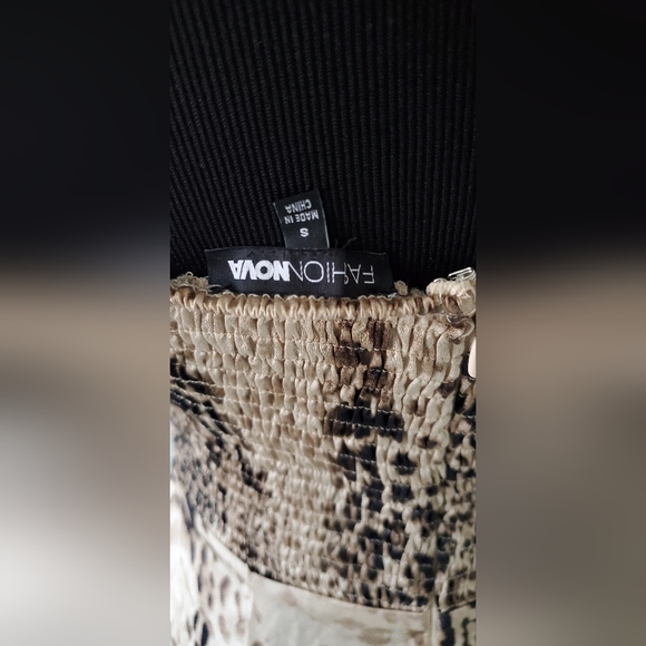 Fashion Nova S Wild Emotions Leopard Print Satin Cocktail Party Club Midi Dress - Picture 6 of 10